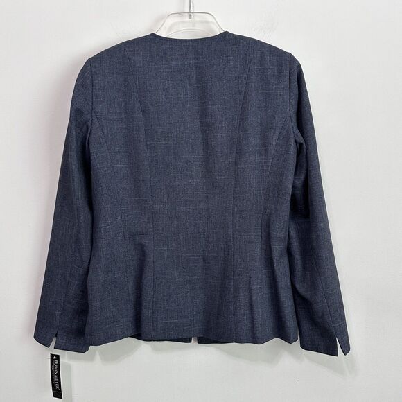 John Meyer Blazer 10 Zip Front Denim Blue Suit Business Career Classic Party NEW - Picture 12 of 12